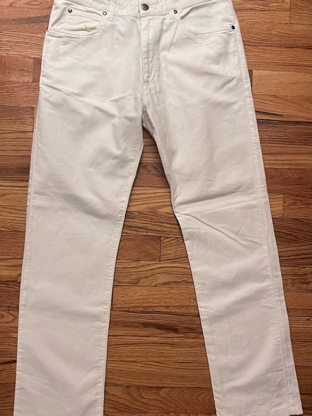 Men's Zegna Slim Straight White Pants